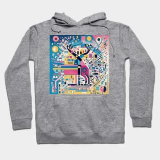 Geometric Art with Stag Pattern Hoodie